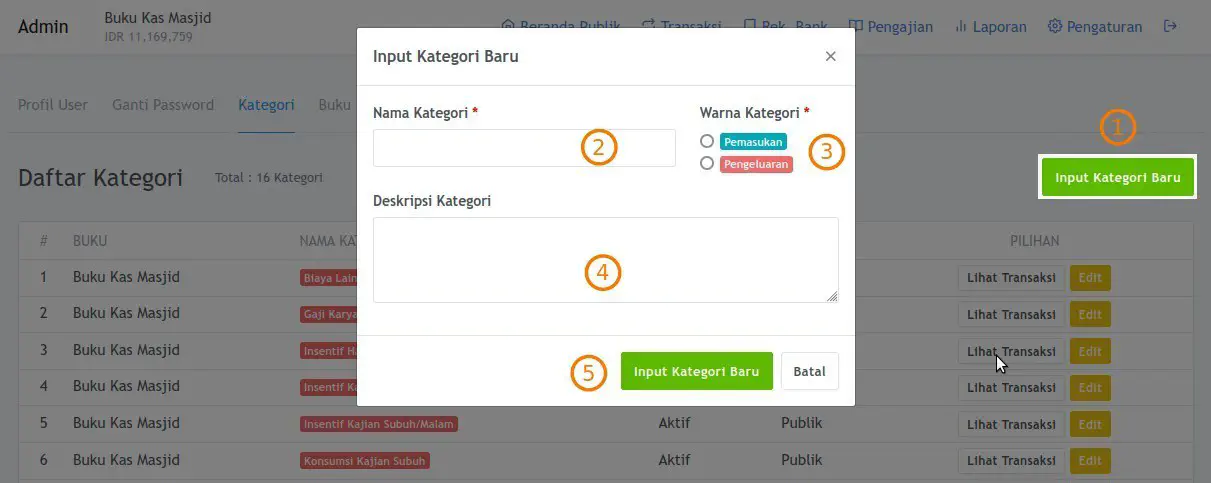 Input Kategori